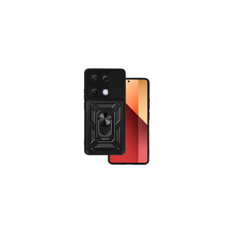 Slide Camera Armor Case for Xiaomi Redmi Note 13 Pro 4G Black