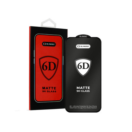 Tel Protect Full Glue 6D Matt Tempered Glass for Xiaomi Redmi Note 13 5G/Note 13 Pro 4G Black