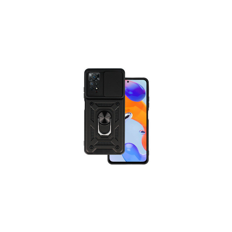 Slide Camera Armor Case for  Xiaomi Redmi Note 11 Pro/Note 11 Pro 5G Black