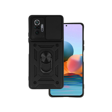 Slide Camera Armor Case for Xiaomi Redmi Note 10 Pro/Note 10 Pro Max Black