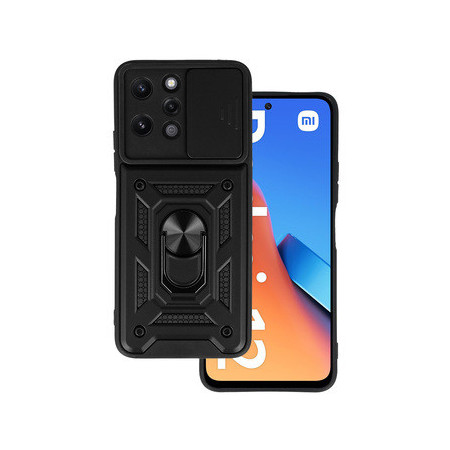 Slide Camera Armor Case for Xiaomi Redmi 12 Black