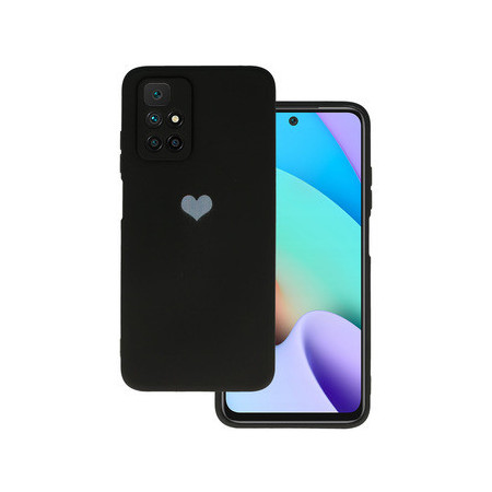Vennus Silicone Heart Case for Xiaomi Redmi 10 design 1 black