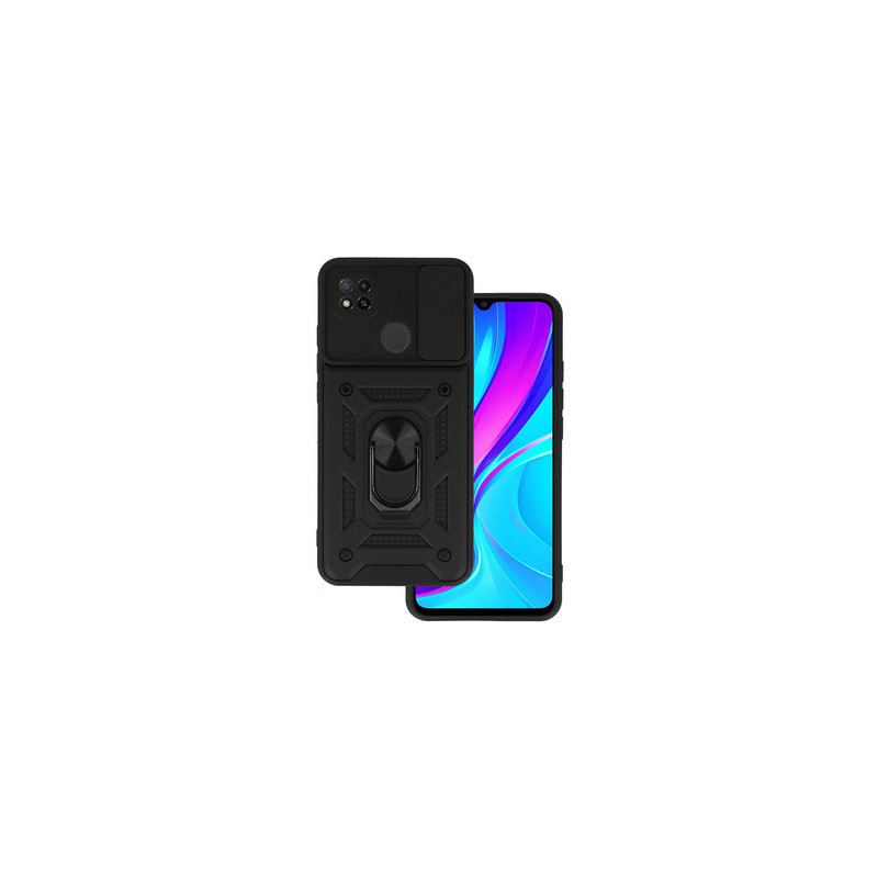 Slide Camera Armor Case for Xiaomi Redmi 9C Black