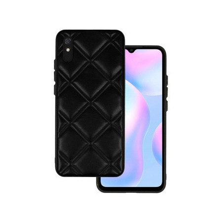 Leather 3D Case for Xiaomi Redmi 9A design 3 black