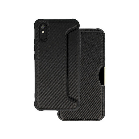 Razor Carbon Book Case for Xiaomi Redmi 9A black