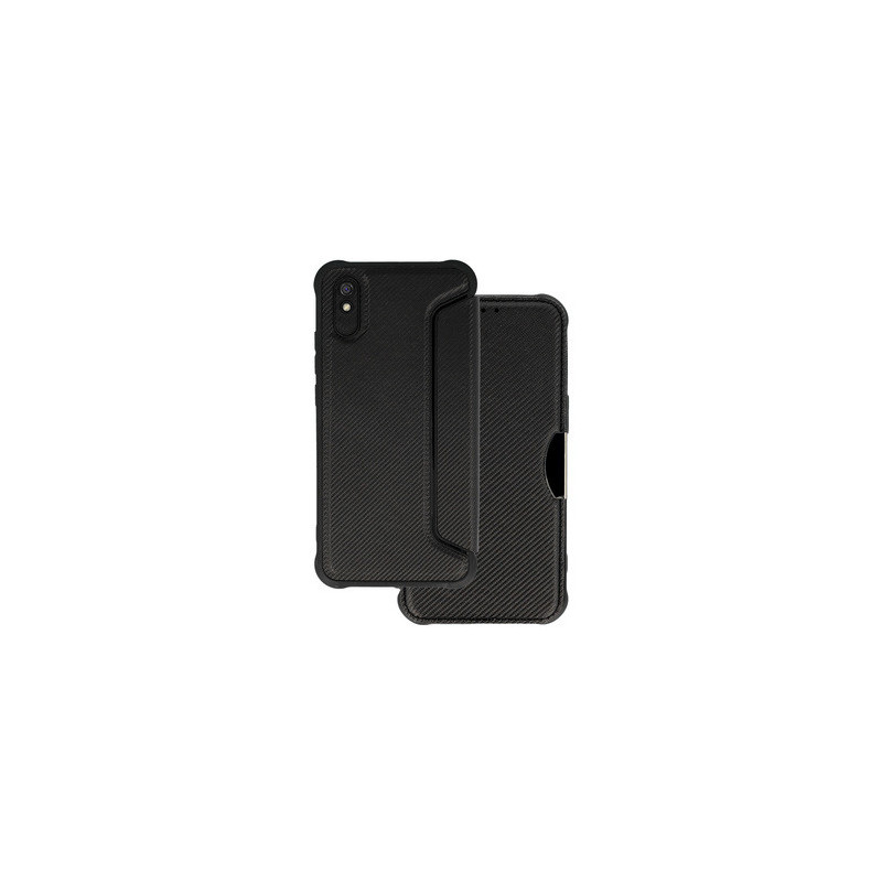 Razor Carbon Book Case for Xiaomi Redmi 9A black