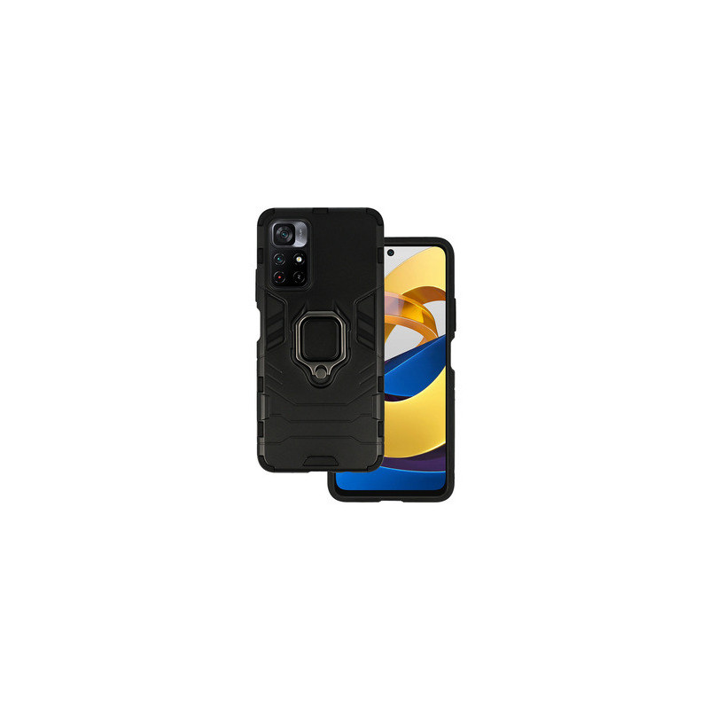 Ring Armor Case for Xiaomi Poco M4 Pro 5G Black