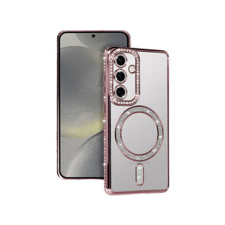 Bling Magsafe Case for Samsung Galaxy S25 FE pink