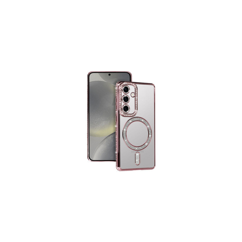 Bling Magsafe Case for Samsung Galaxy S25 FE pink