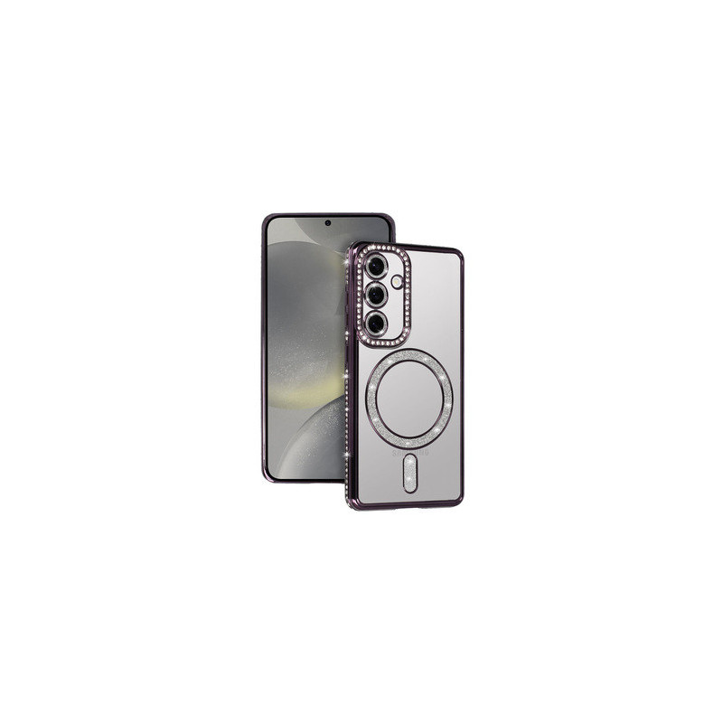 Bling Magsafe Case for Samsung Galaxy S25 FE purple