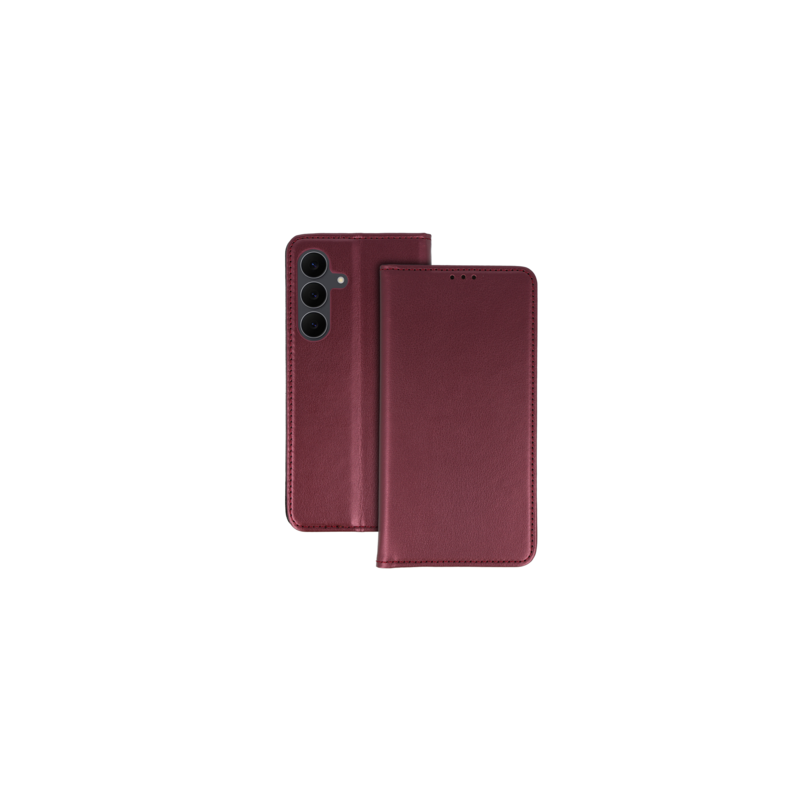 Smart Magneto Case for Samsung Galaxy S25 FE burgundy