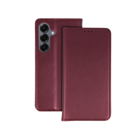 Smart Magneto Case for Samsung Galaxy S25 burgundy