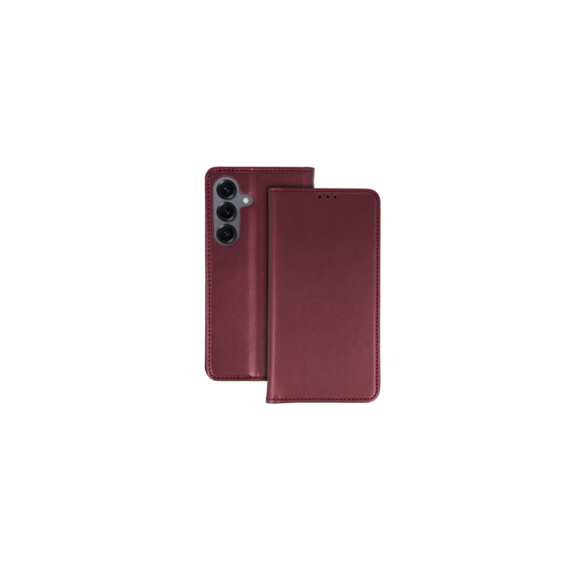 Smart Magneto Case for Samsung Galaxy S25 burgundy