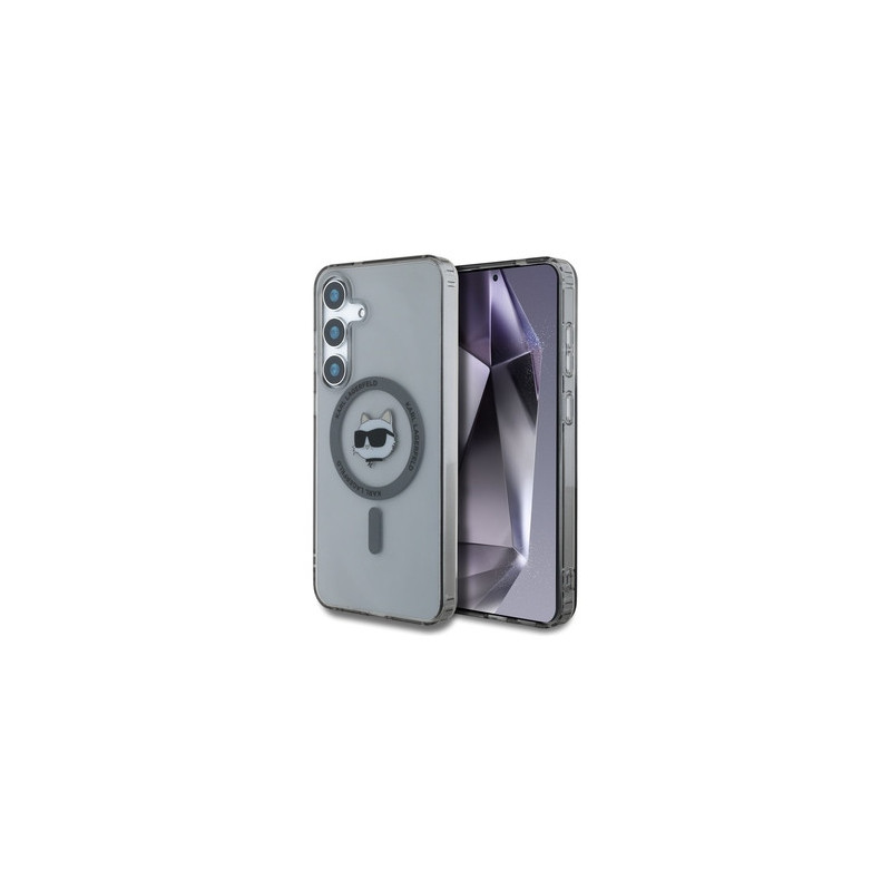 Original Pouch KARL LAGERFELD Button Choupette Head Printed Logo Magsafe for Samsung Galaxy S25 black