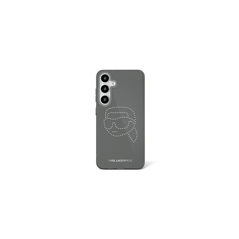 Original Pouch KARL LAGERFELD Rhinestones Karl Head Logo for Samsung Galaxy S25 black
