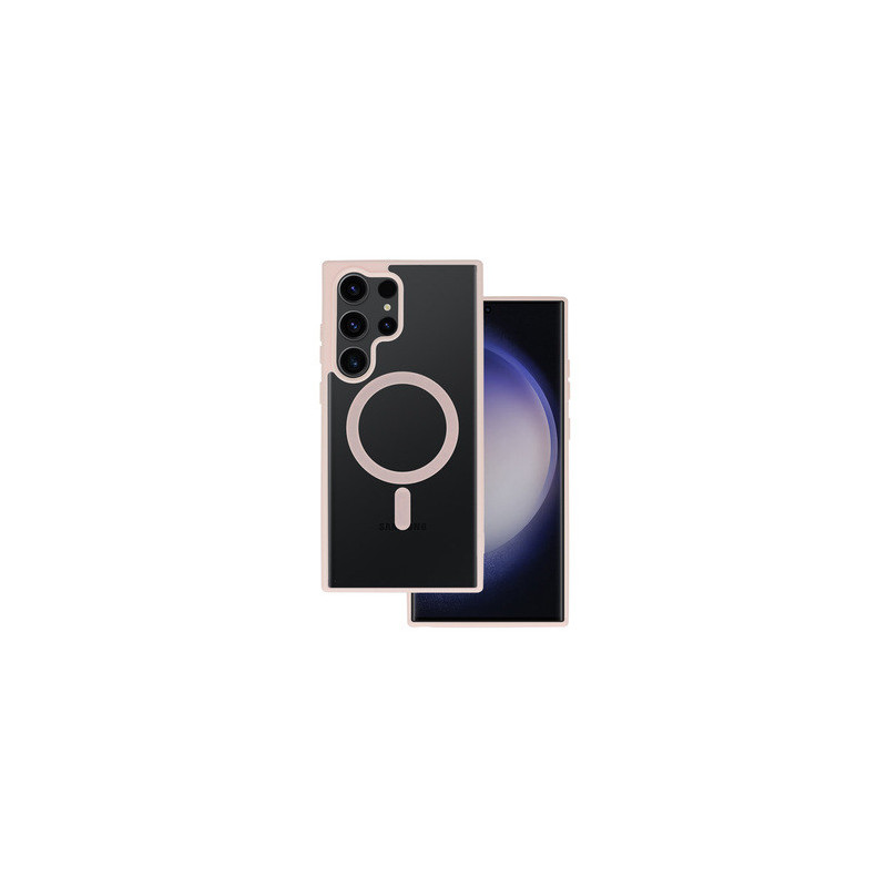 Acrylic Color Magsafe Case for Samsung Galaxy S25 Ultra light pink
