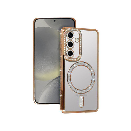 Bling Magsafe Case for Samsung Galaxy S25 Ultra gold
