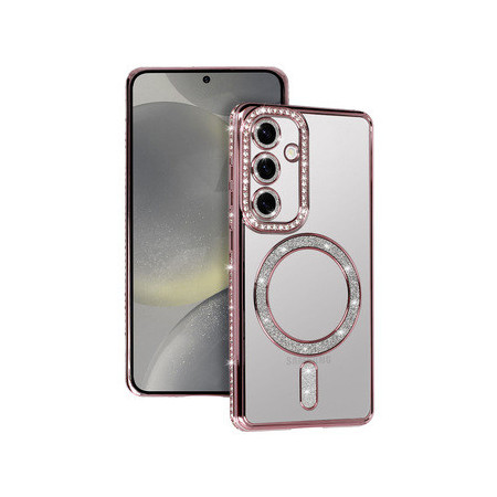 Bling Magsafe Case for Samsung Galaxy S25 Ultra pink