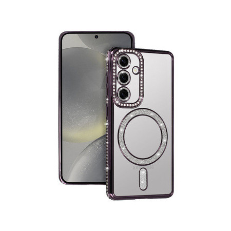 Bling Magsafe Case for Samsung Galaxy S25 Ultra purple