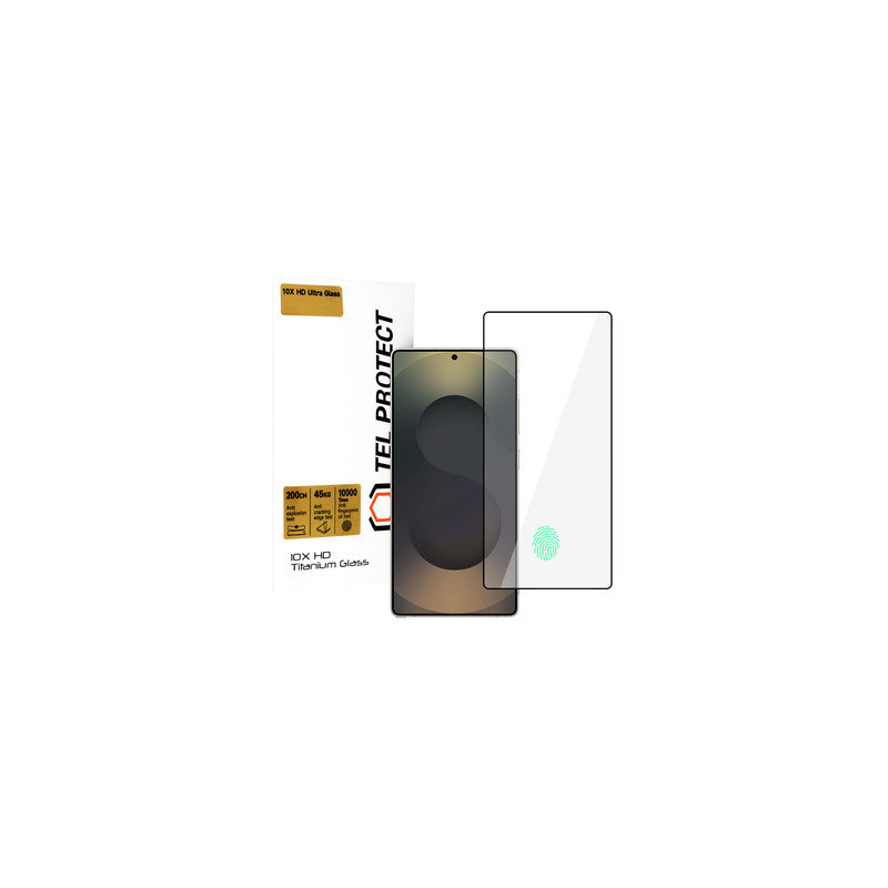 Tempered glass Tel Protect 10X HD Titanium for Samsung Galaxy S25 Ultra (with fingerprint unlock) (envelope)