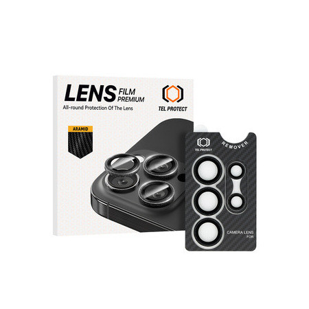 Tempered glass Tel Protect 3D Lens Aramid Series on camera for Samsung Galaxy S25 Ultra (lens 5 pieces)