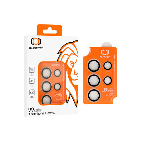 Tempered glass Tel Protect Titanium Lens 99% AR on camera for Samsung Galaxy S25 Ultra transparent (lens 5 pcs)