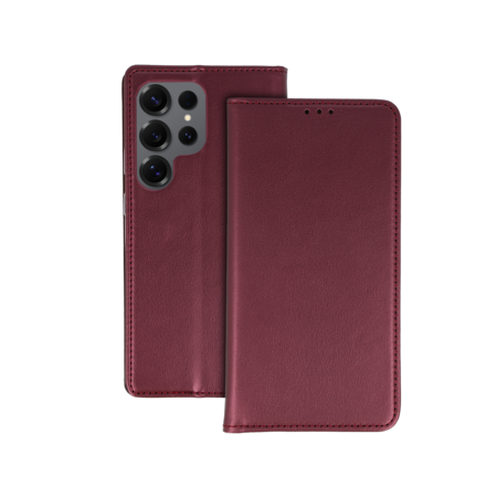 Smart Magneto Case for Samsung Galaxy S25 Ultra burgundy