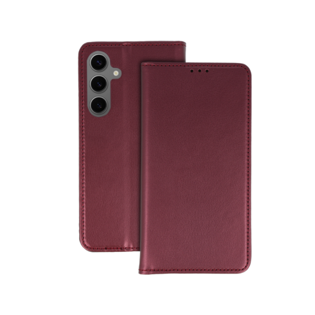 Smart Magneto Case for Samsung Galaxy S24 Plus burgundy
