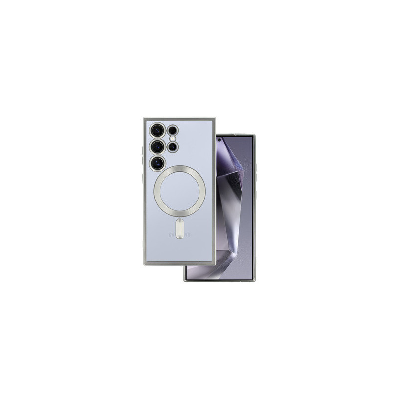 Metallic Magsafe Case for Samsung Galaxy S24 Silver