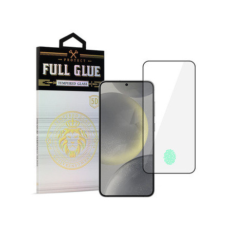 Tempered Glass HARD Full Glue 5D for SAMSUNG GALAXY S24 BLACK (with fingerprint unlock)