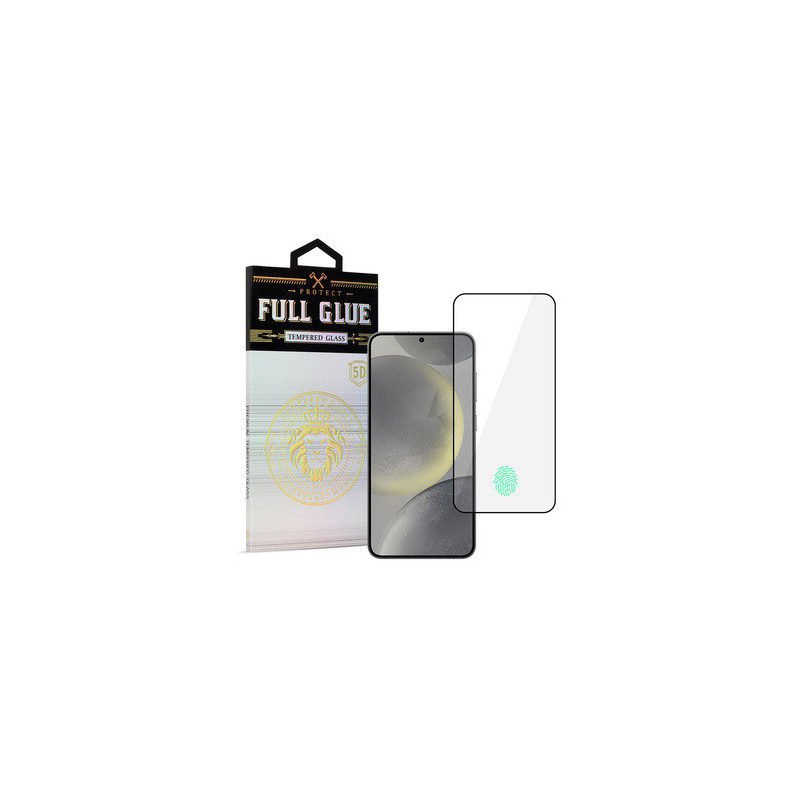 Tempered Glass HARD Full Glue 5D for SAMSUNG GALAXY S24 BLACK (with fingerprint unlock)