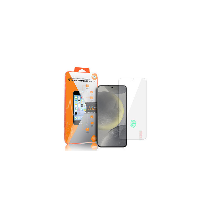 Tempered Glass Orange for SAMSUNG GALAXY S24 (with fingerprint unlock)