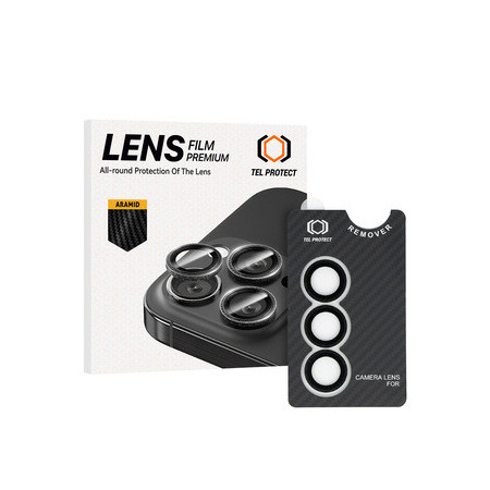 Tempered glass Tel Protect 3D Lens Aramid Series on camera for Samsung Galaxy S24 (lens 3 pieces)