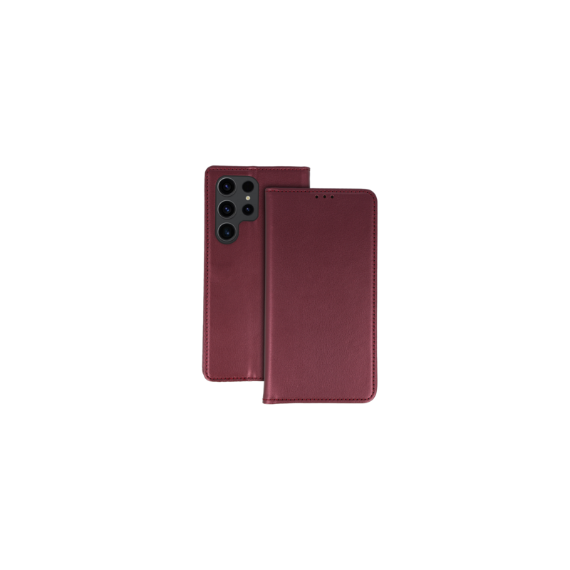 Smart Magneto Case for Samsung Galaxy S23 Ultra burgundy