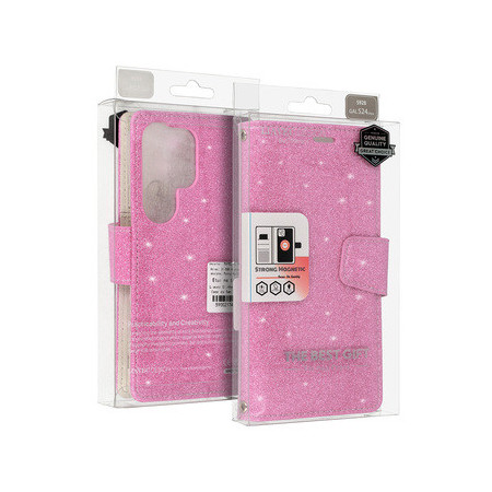Glitter Magsafe Book Case for Samsung Galaxy S23 Plus pink