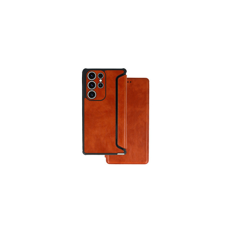 Razor Leather Book Case for Samsung Galaxy S23 Plus brown