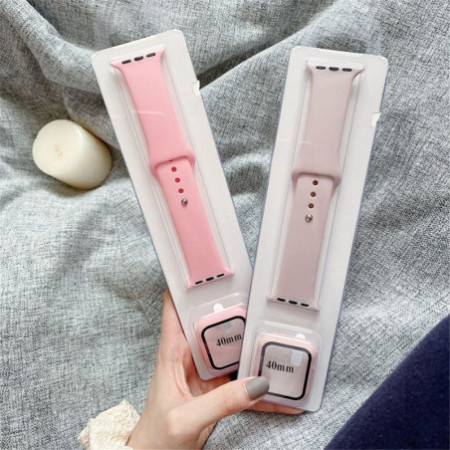 apple watch náramok + ochranné sklo 40mm čierny