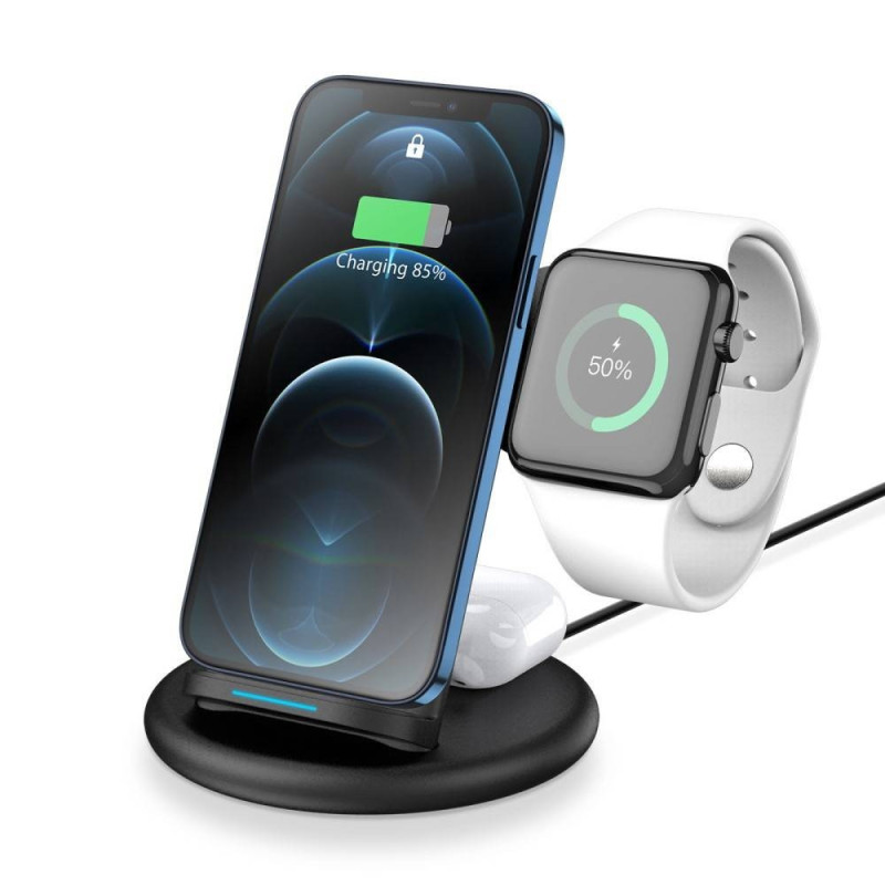 Bezdrôtová nabíjačka dux ducis c7 (iphone 15w + apple watch 2,5w + ipods 5w)