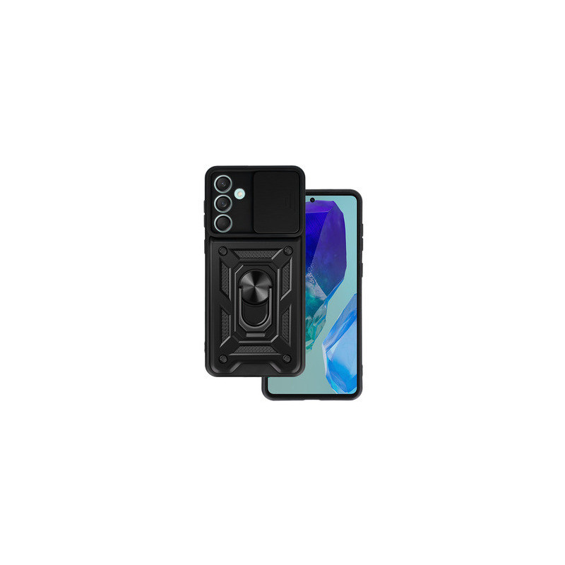 Slide Camera Armor Case for Samsung Galaxy M55 5G Black