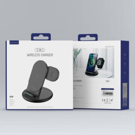 Bezdrôtová nabíjačka dux ducis c7 (iphone 15w + apple watch 2,5w + ipods 5w)