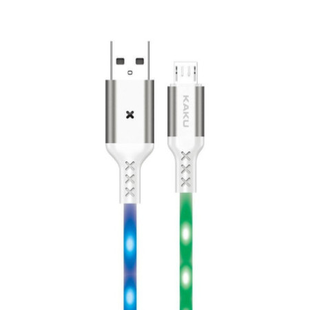 KAKU micro usb svetielkujúci kábel ovládaný zvukom 3,1A 1m, ksc 114