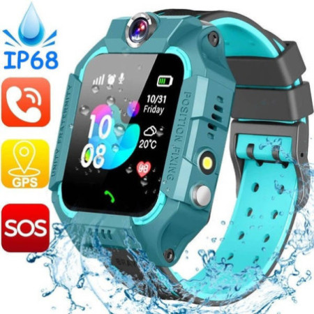 Detské smart hodinky, gps tracker, green