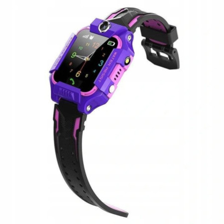 Detské smart hodinky, gps tracker, green purple