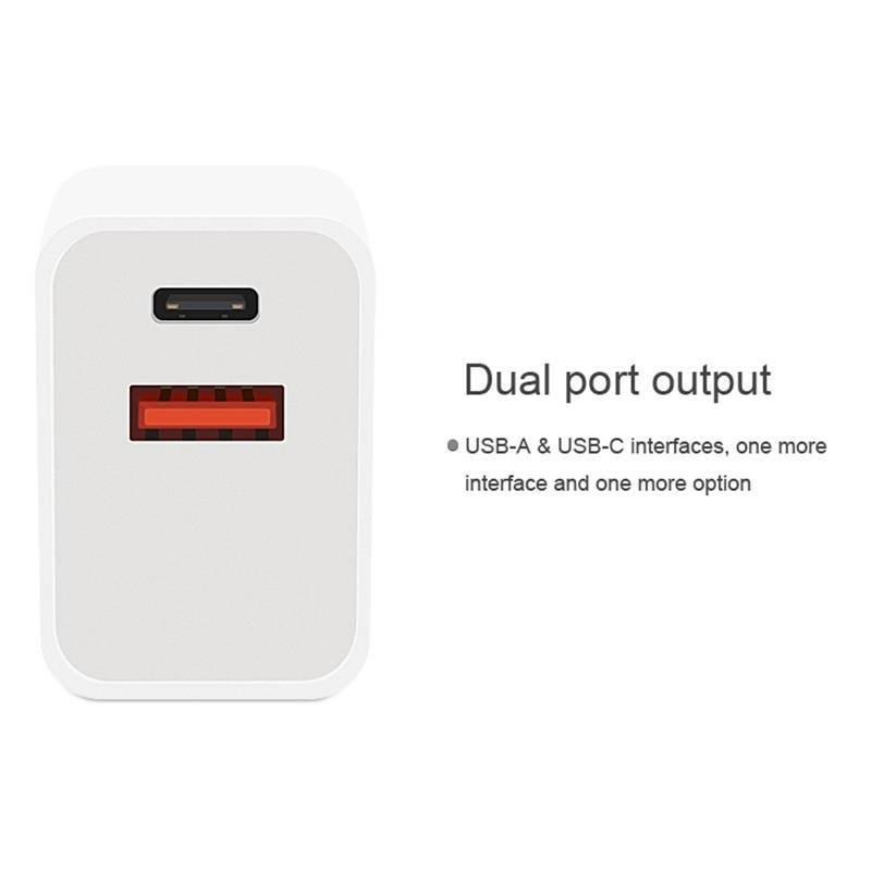 sieťová nabíjačka 3A 18W USB + USB Typ C  Nexeri PQ-18W biela