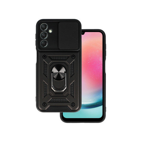 Slide Camera Armor Case for Samsung Galaxy A24 4G Black
