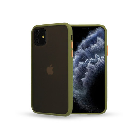 Vennus Color Button Bumper for Samsung Galaxy A20S Olive