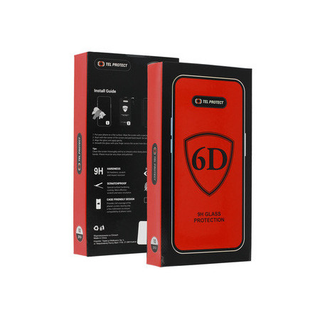 Tel Protect Full Glue 6D Tempered Glass for SAMSUNG GALAXY A16 4G/5G/A17 5G/A26 5G/M16 5G Black - 10 PACK