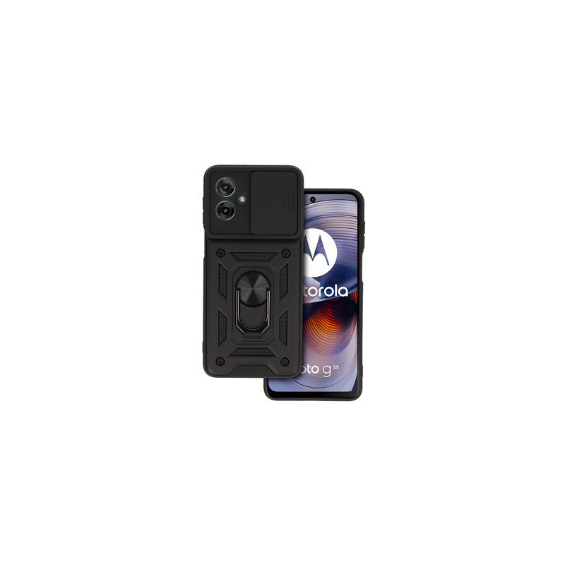 Slide Camera Armor Case for Motorola Moto G55 5G Black