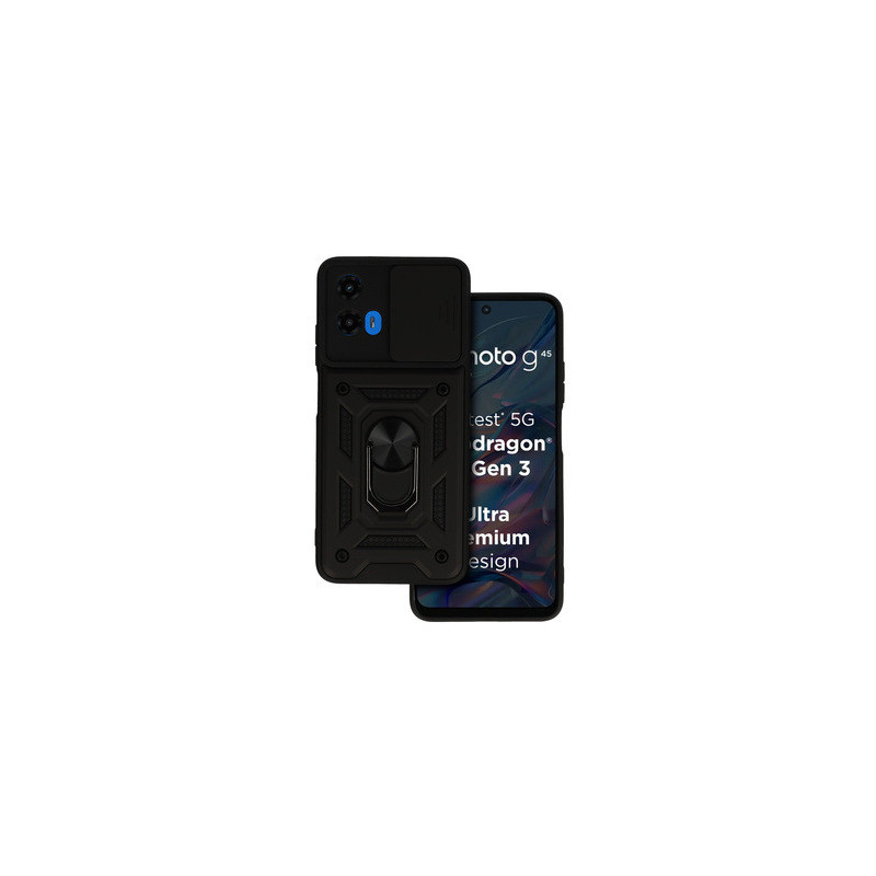 Slide Camera Armor Case for Motorola Moto G45 5G Black