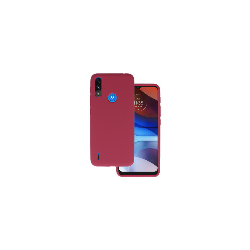 Silicone Lite Case for Motorola Moto E7 Power/E7i Power burgundy